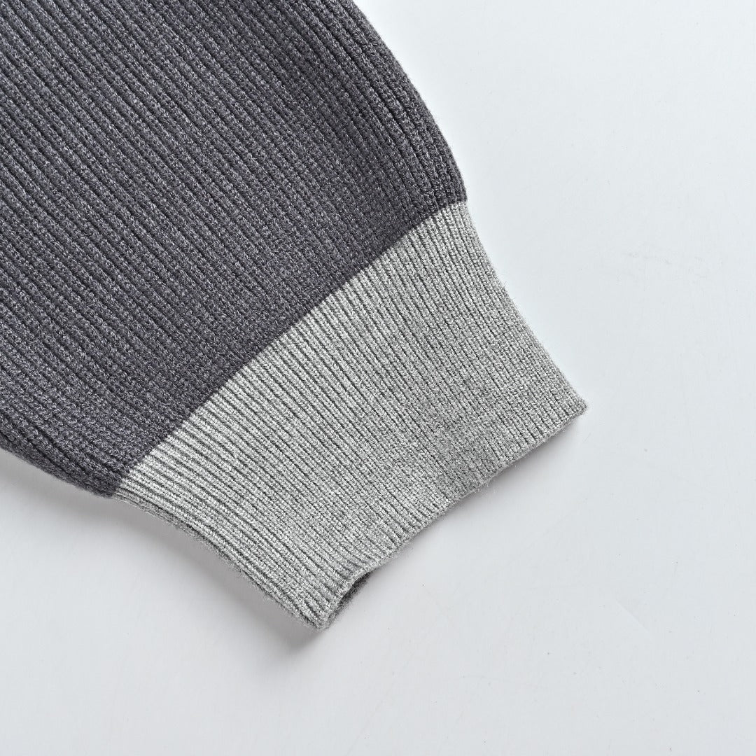 Thom Browne Colorblock Four-Bar Button-Front Cardigan