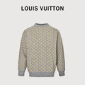 Louis Vuitton Gray Monogram Jacquard Blend Crewneck Sweater