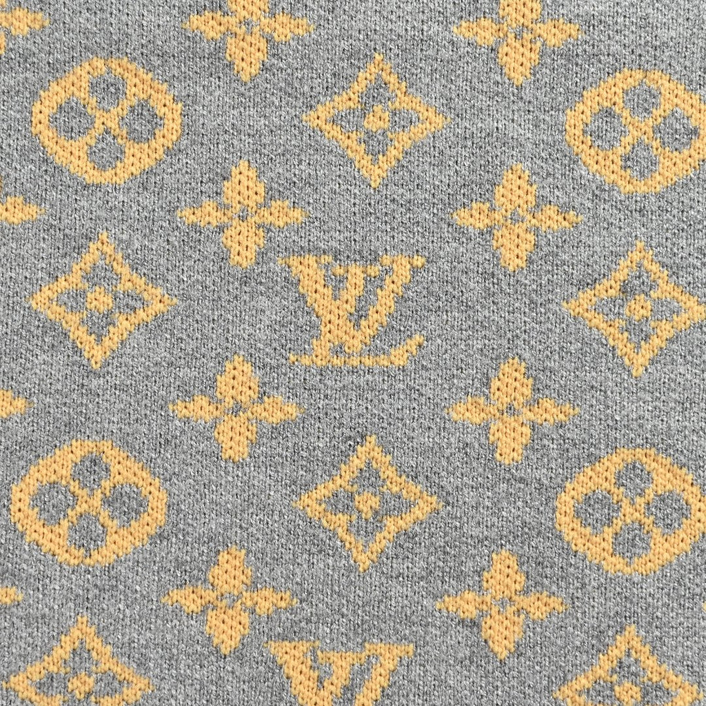 Louis Vuitton Gray Monogram Jacquard Blend Crewneck Sweater