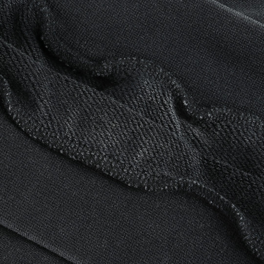 Balenciaga Washed Black Blurred Ring Logo Pullover Hoodie