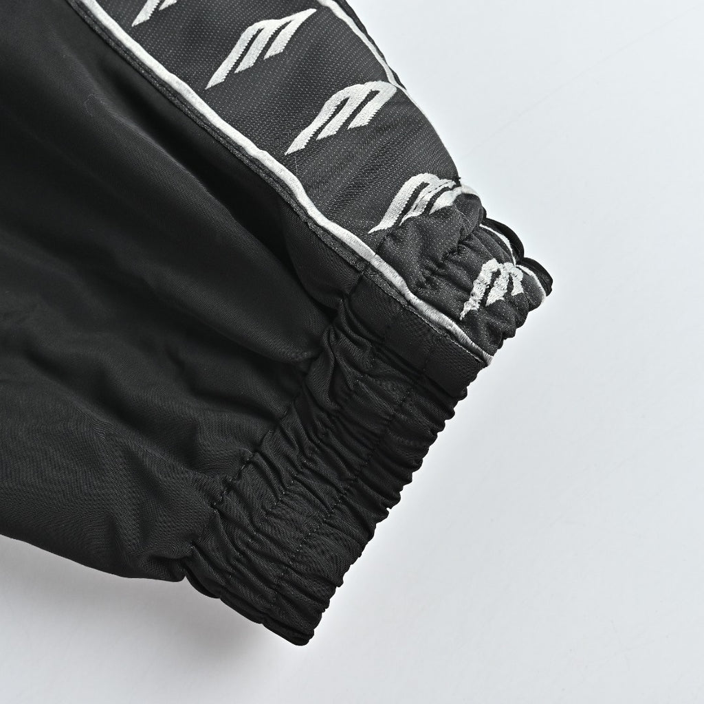 Balenciaga Black 3B Logo Tape Contrast-Hood Zip-Up Jacket