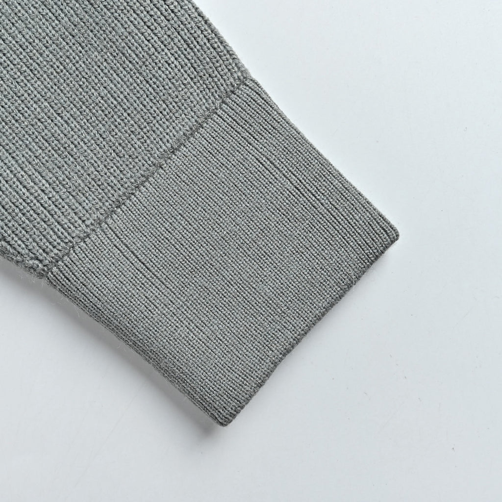 Dior Gray Monogram Quilted-Front Knit-Panel Stand-Collar Jacket
