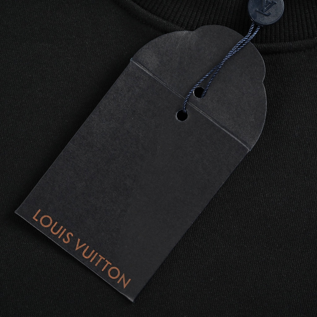 Louis Vuitton Black Monogram Embroidered Crewneck Sweatshirt