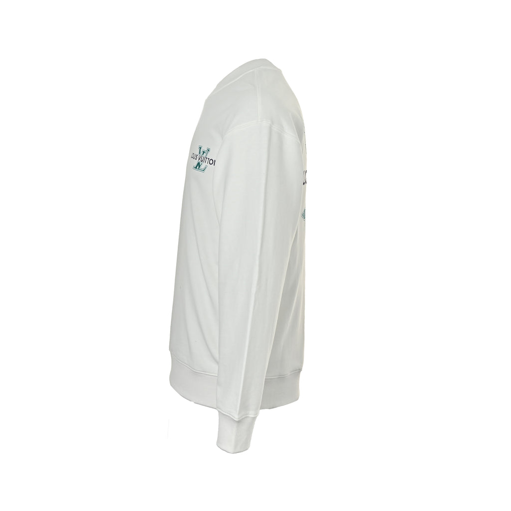Louis Vuitton Off-White Monogram Embroidered Crewneck Sweatshirt
