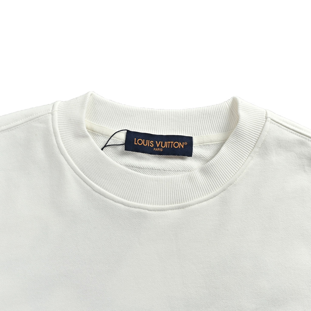 Louis Vuitton Off-White Monogram Embroidered Crewneck Sweatshirt
