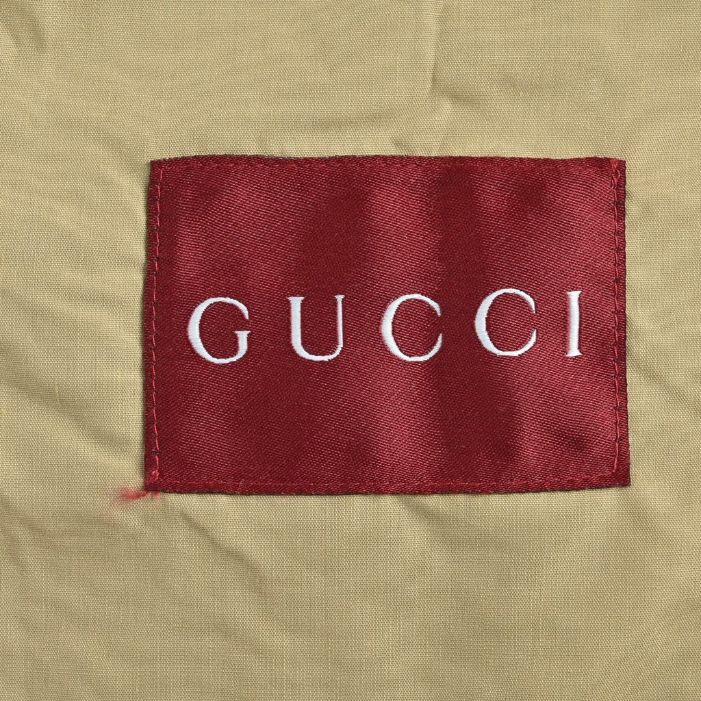 Gucci Beige GG Jacquard Canvas Embroidered Zip-Up Jacket
