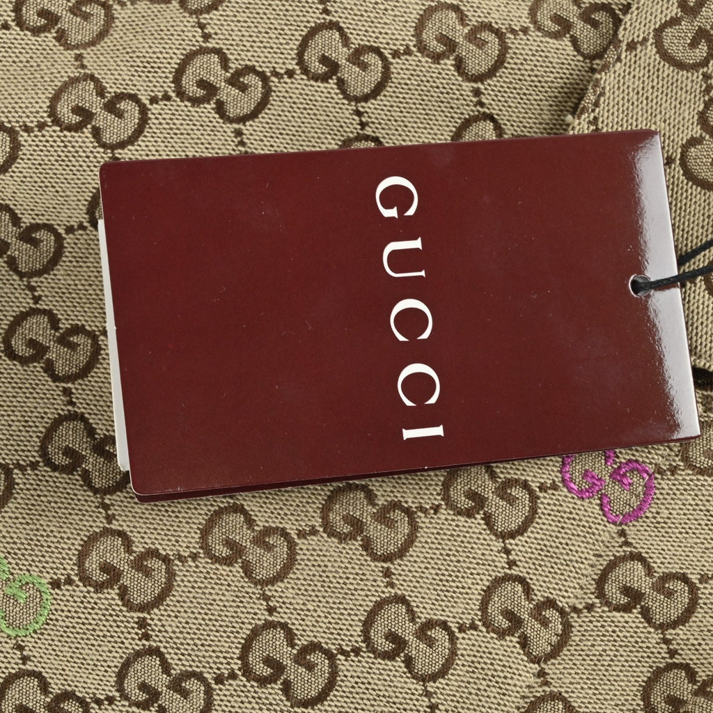 Gucci Beige GG Jacquard Canvas Embroidered Zip-Up Jacket