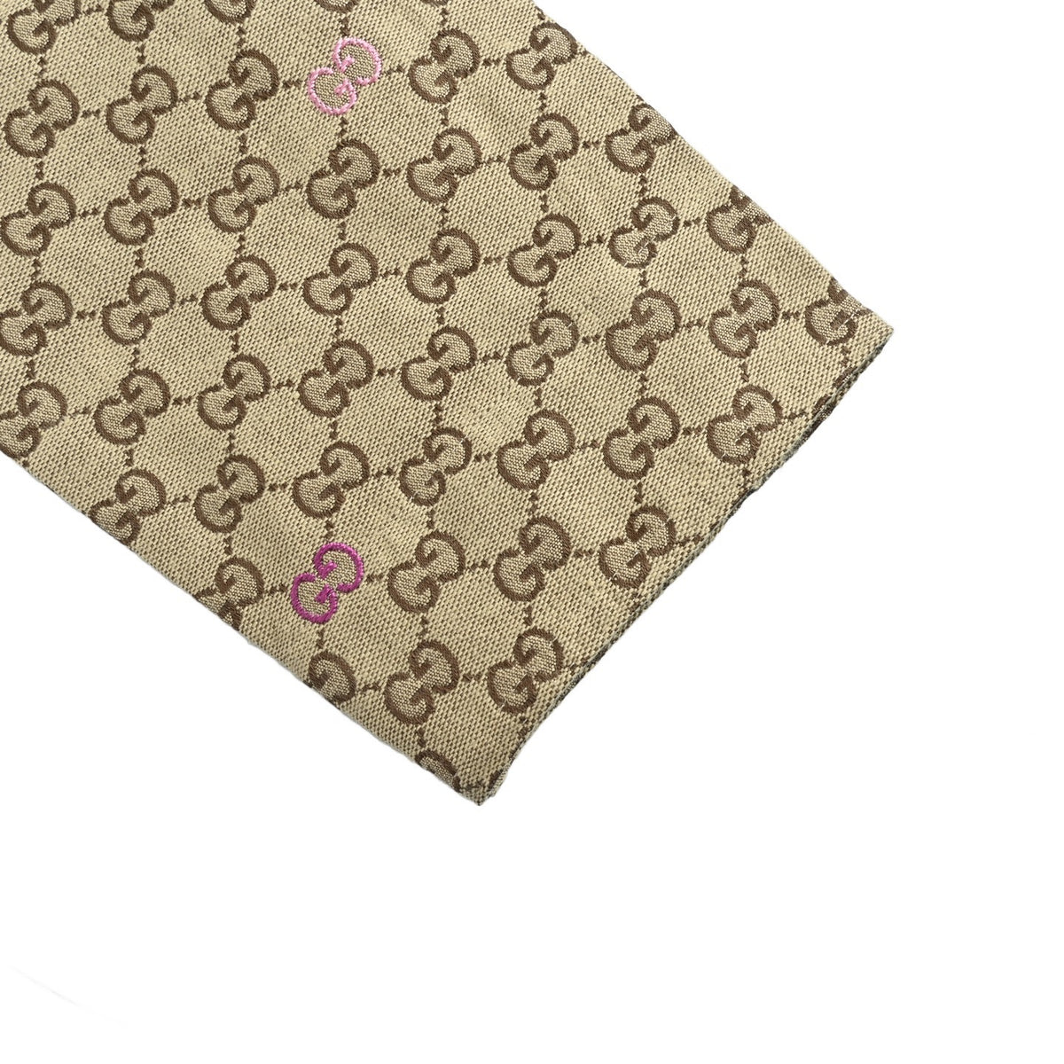 Gucci Beige GG Jacquard Canvas Embroidered Zip-Up Jacket
