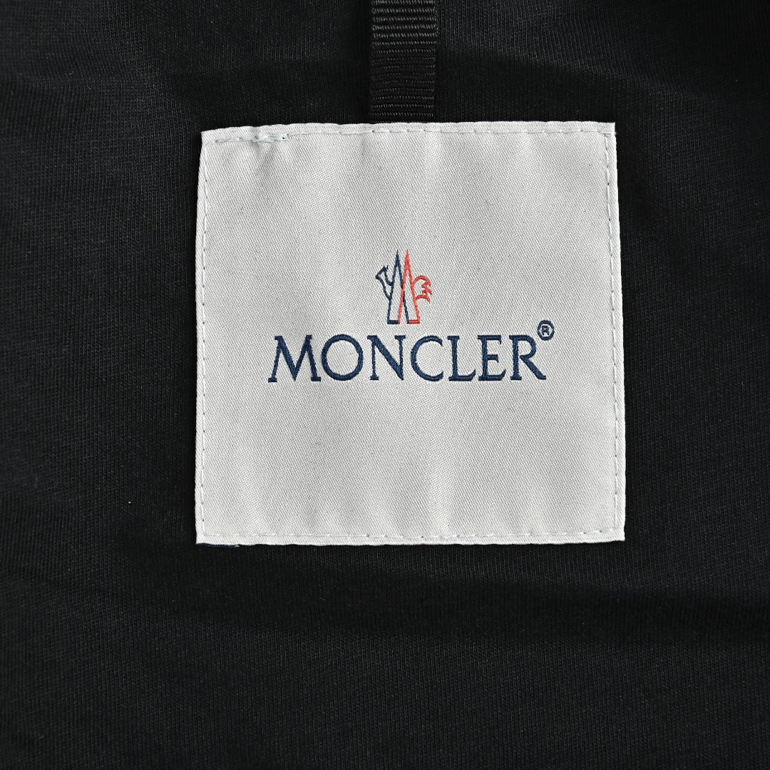 Moncler Black Badge Detail Lightweight Hooded Zip-Up Jacket