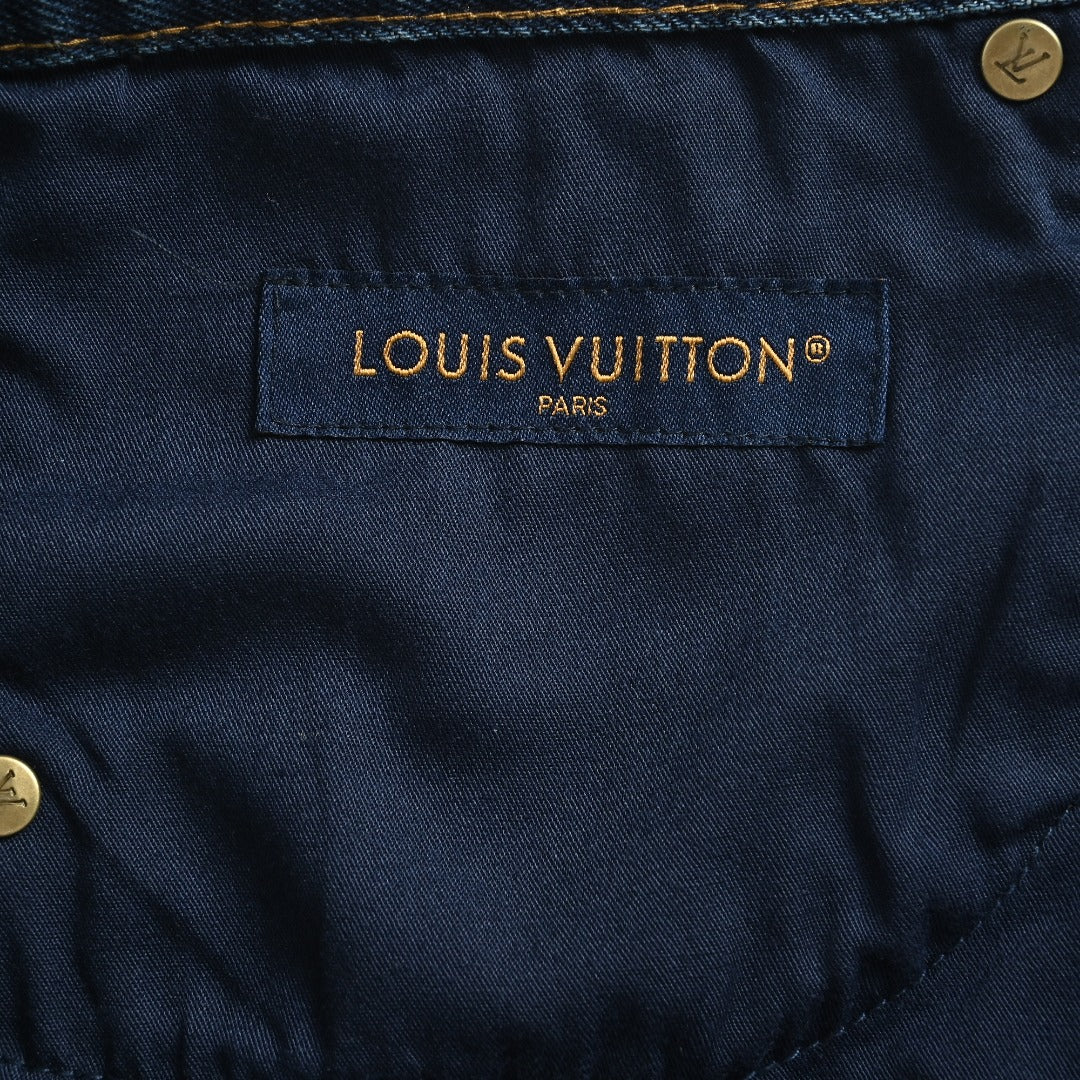 Louis Vuitton Blue Turn-Up Cuff Skate Jeans
