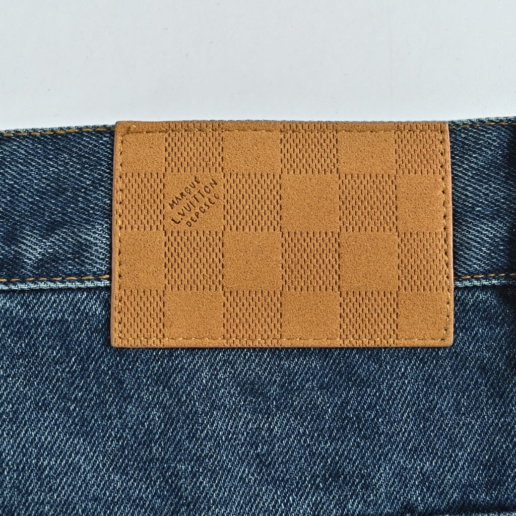 Louis Vuitton Blue Turn-Up Cuff Skate Jeans