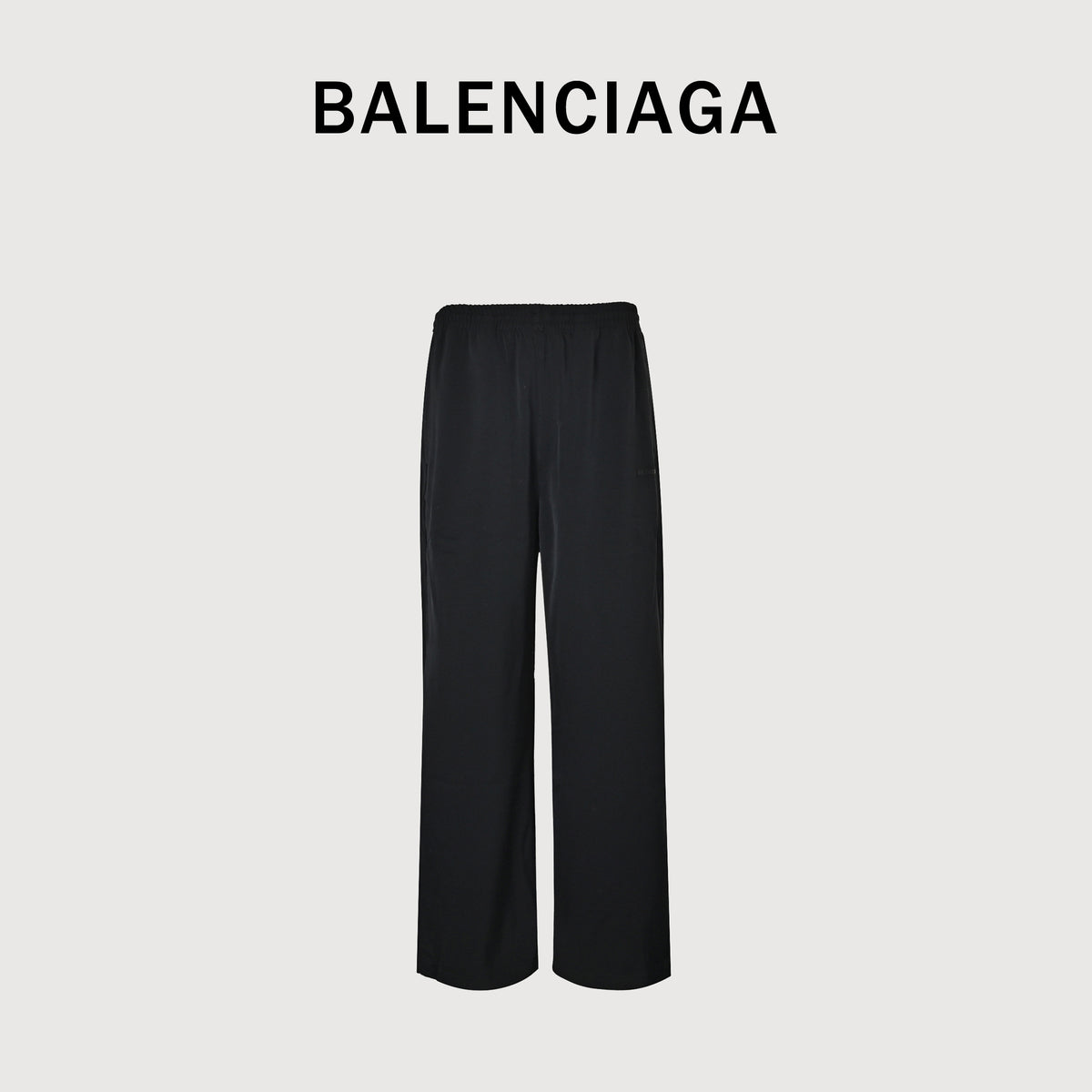 Balenciaga Black Slogan Detail Wool Trousers