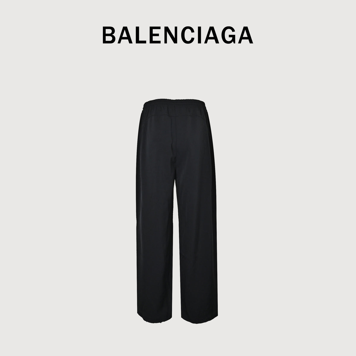 Balenciaga Black Slogan Detail Wool Trousers