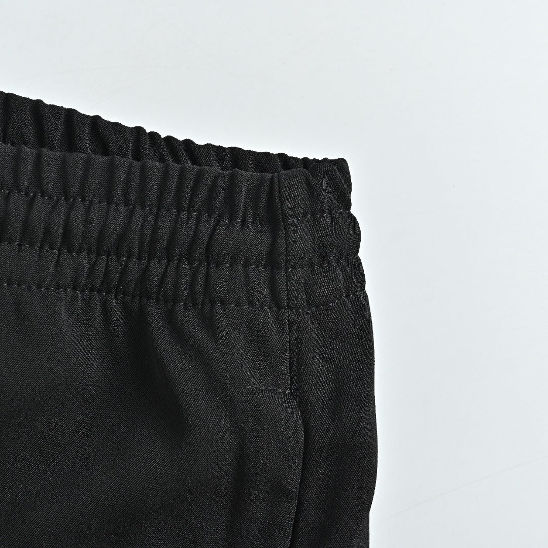 Balenciaga Black Slogan Detail Wool Trousers