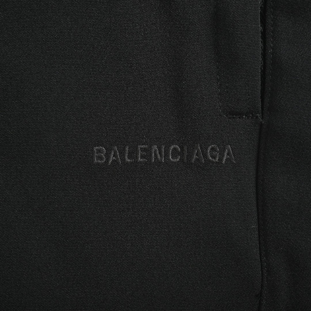 Balenciaga Black Slogan Detail Wool Trousers