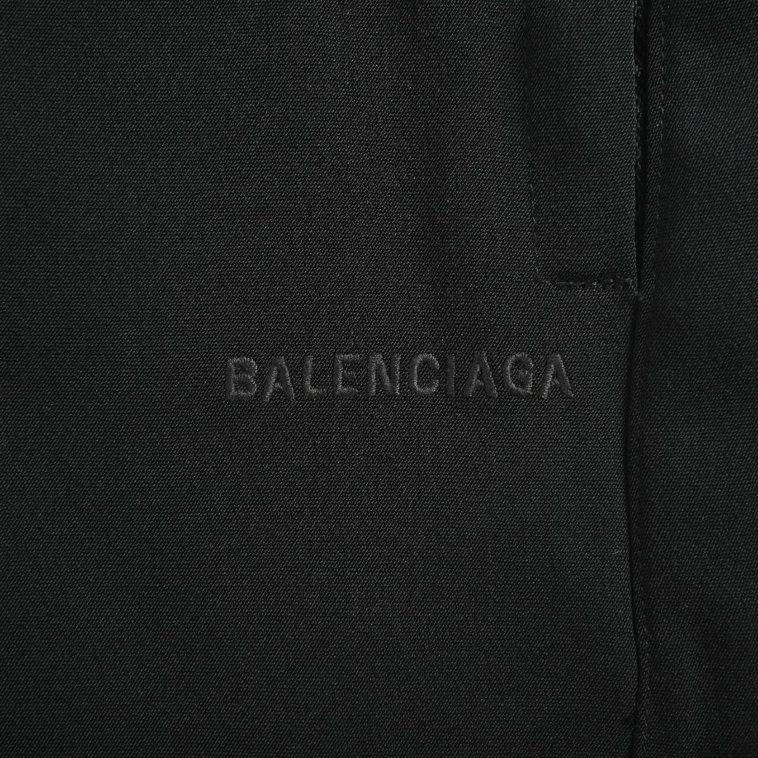 Balenciaga Black Slogan Detail Wool Trousers