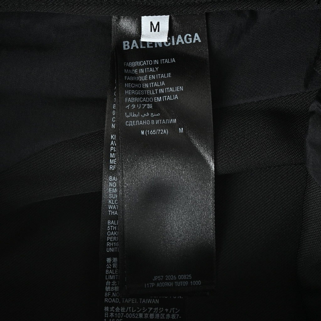Balenciaga Black Slogan Detail Wool Trousers