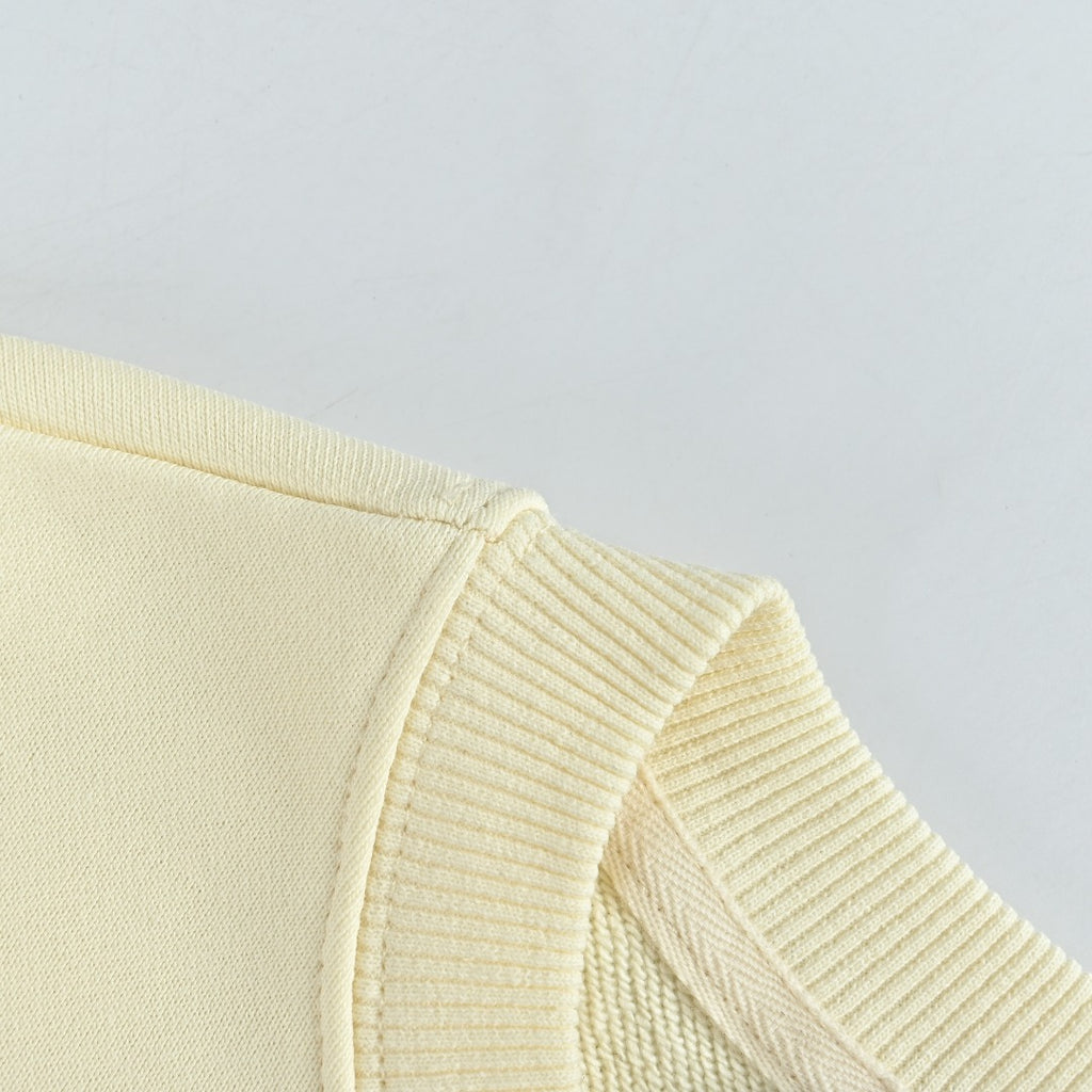 Gucci Cream Cartoon Dog Graphic Crewneck Sweatshirt