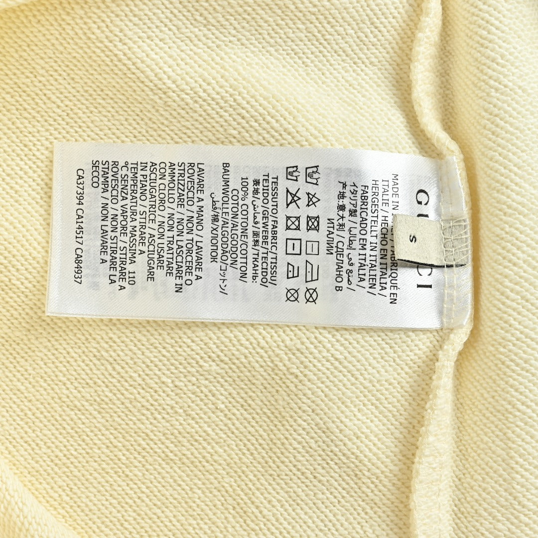 Gucci Cream Cartoon Dog Graphic Crewneck Sweatshirt