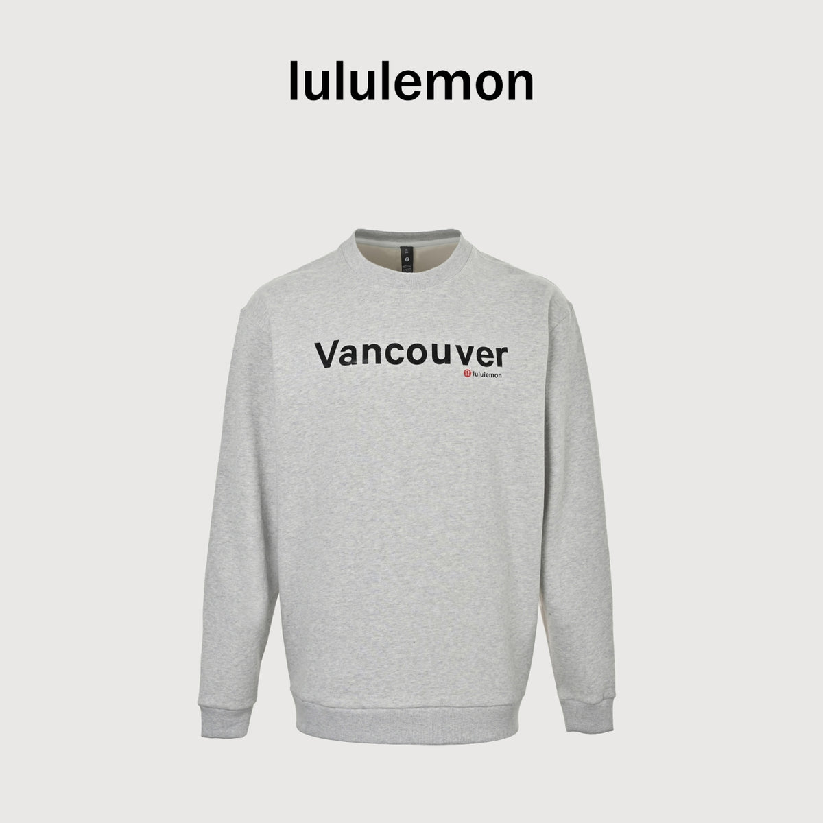 Lululemon Gray Vancouver Graphic Fleece-Lined Crewneck Sweatshirt