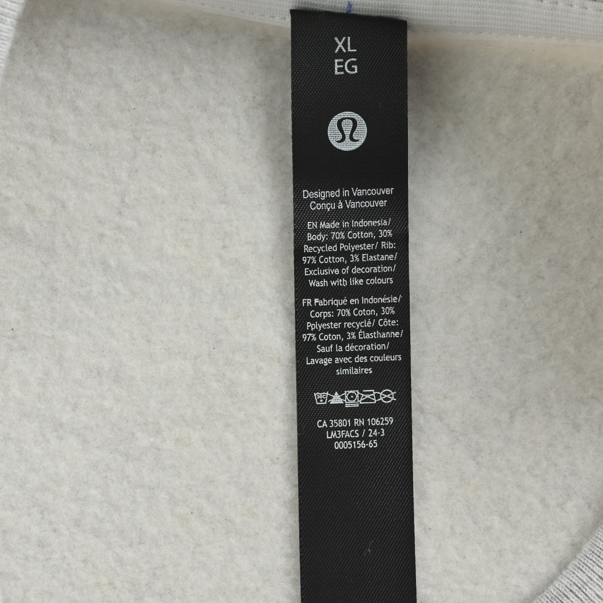 Lululemon Gray Vancouver Graphic Fleece-Lined Crewneck Sweatshirt