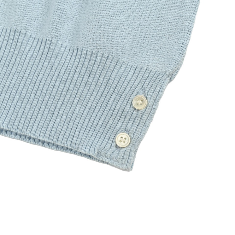 Thom Browne Light Blue Dual-Sleeve Stripe Crewneck Sweater
