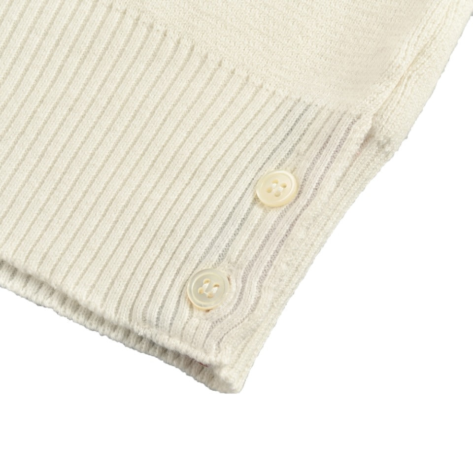 Thom Browne Cream Dual-Sleeve Stripe Crewneck Sweater