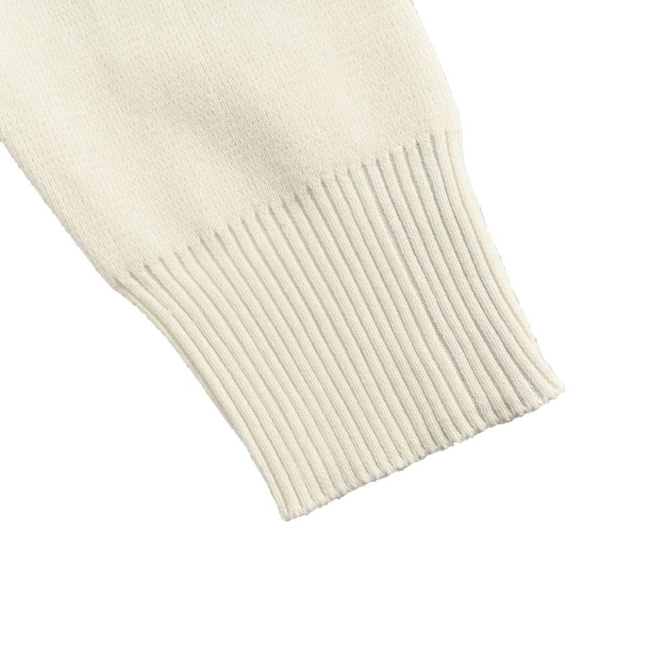 Thom Browne Cream Dual-Sleeve Stripe Crewneck Sweater