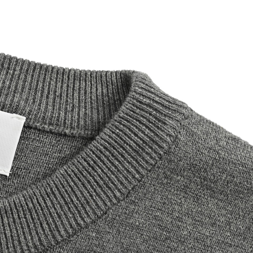 Thom Browne Dark Gray Dual-Sleeve Stripe Crewneck Sweater