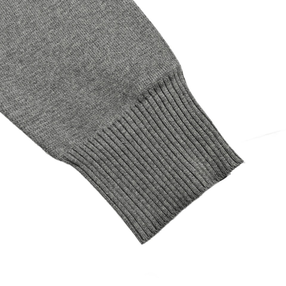 Thom Browne Dark Gray Dual-Sleeve Stripe Crewneck Sweater