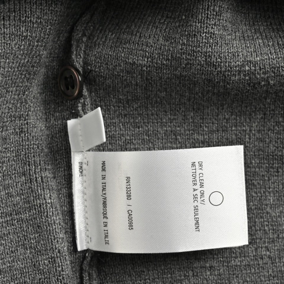 Thom Browne Dark Gray Dual-Sleeve Stripe Crewneck Sweater