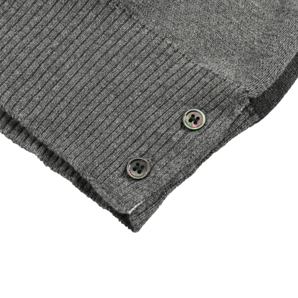 Thom Browne Black and Gray Dual-Sleeve Stripe V-Neck Cardigan