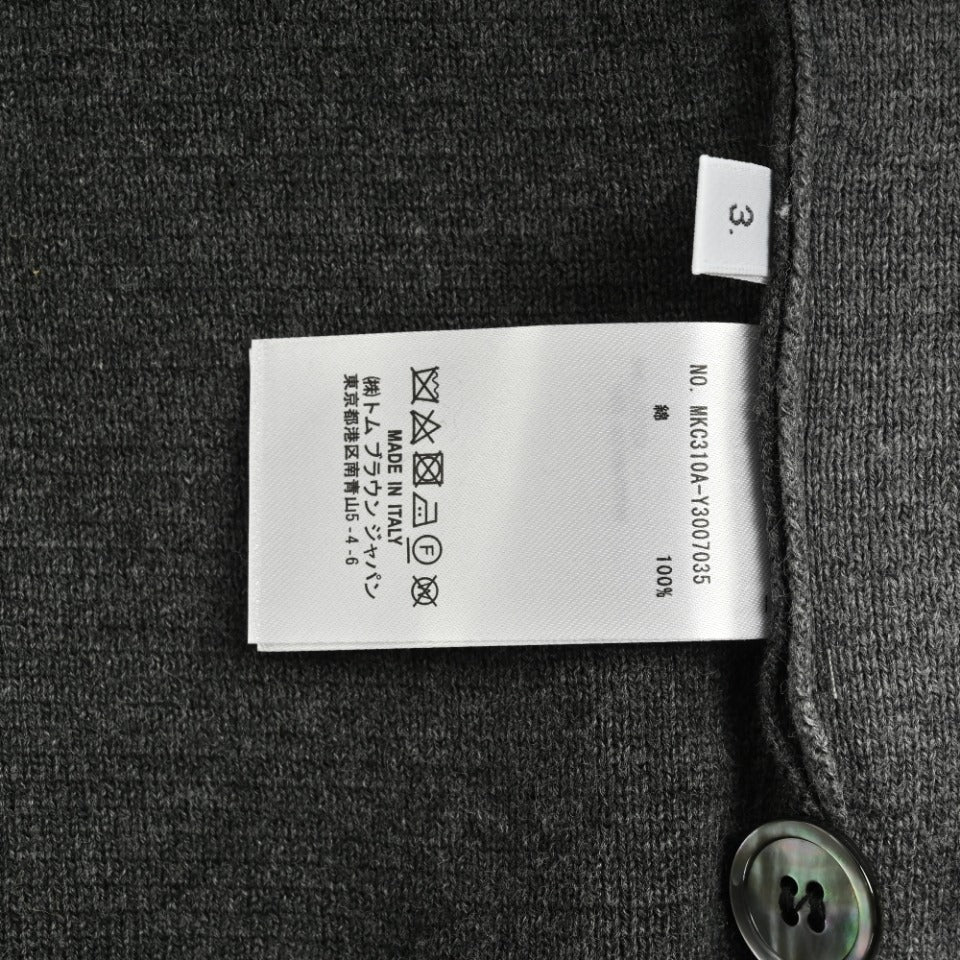 Thom Browne Black and Gray Dual-Sleeve Stripe V-Neck Cardigan