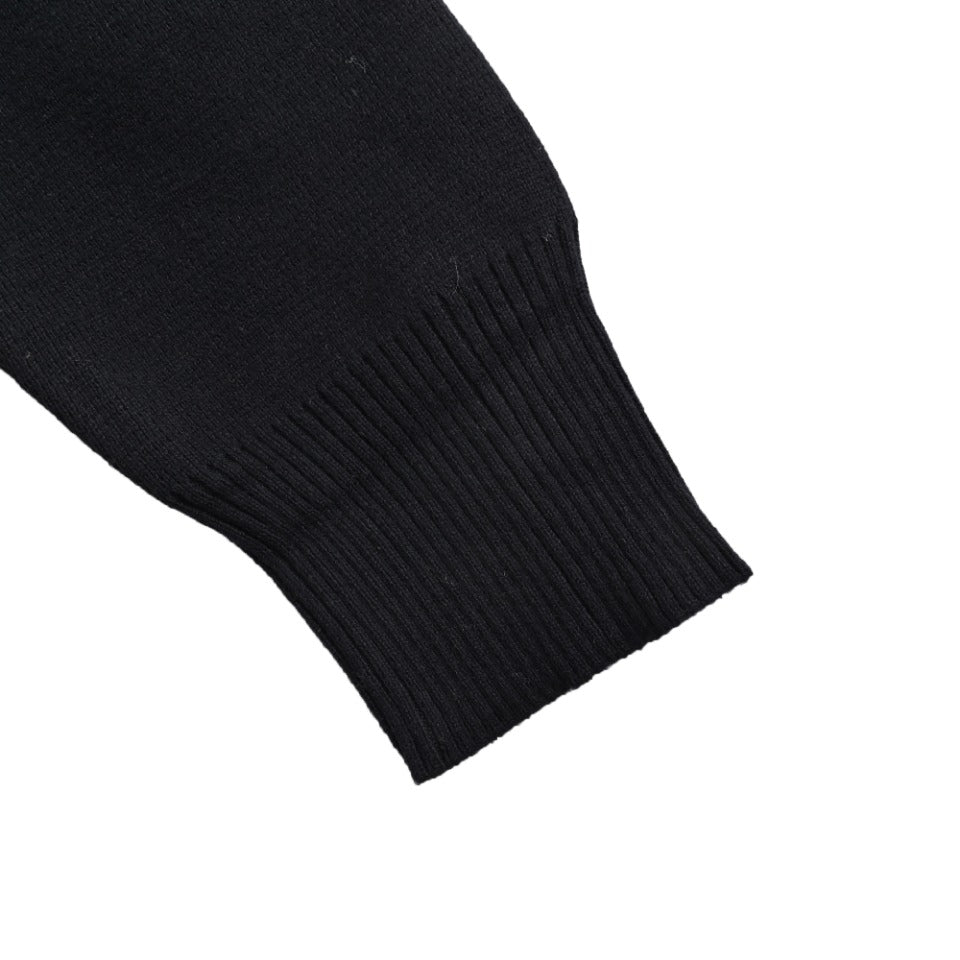 Thom Browne Black Dual-Sleeve Stripe V-Neck Cardigan