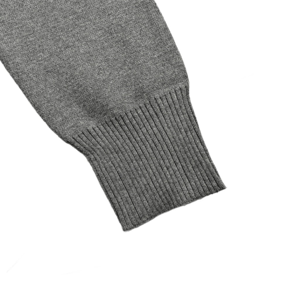 Thom Browne Dark Gray Dual-Sleeve Stripe V-Neck Cardigan