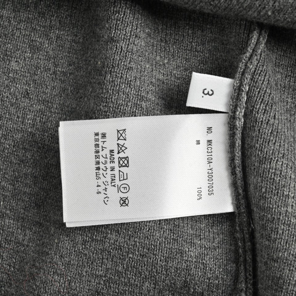 Thom Browne Dark Gray Dual-Sleeve Stripe V-Neck Cardigan