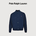 Ralph Lauren Navy Padded Cable-Knit Button-Front Jacket