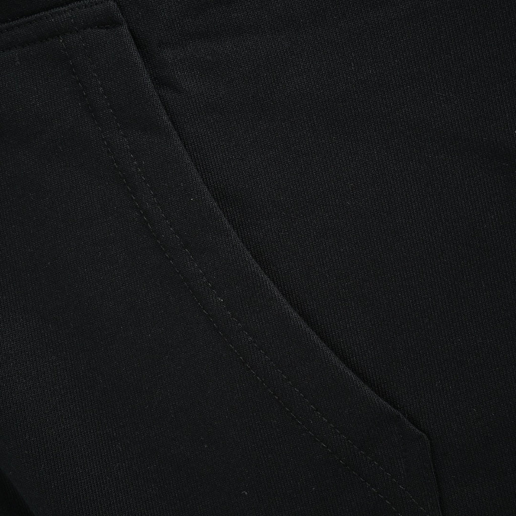 Gucci Black Embroidered Logo Zip-Up Hoodie
