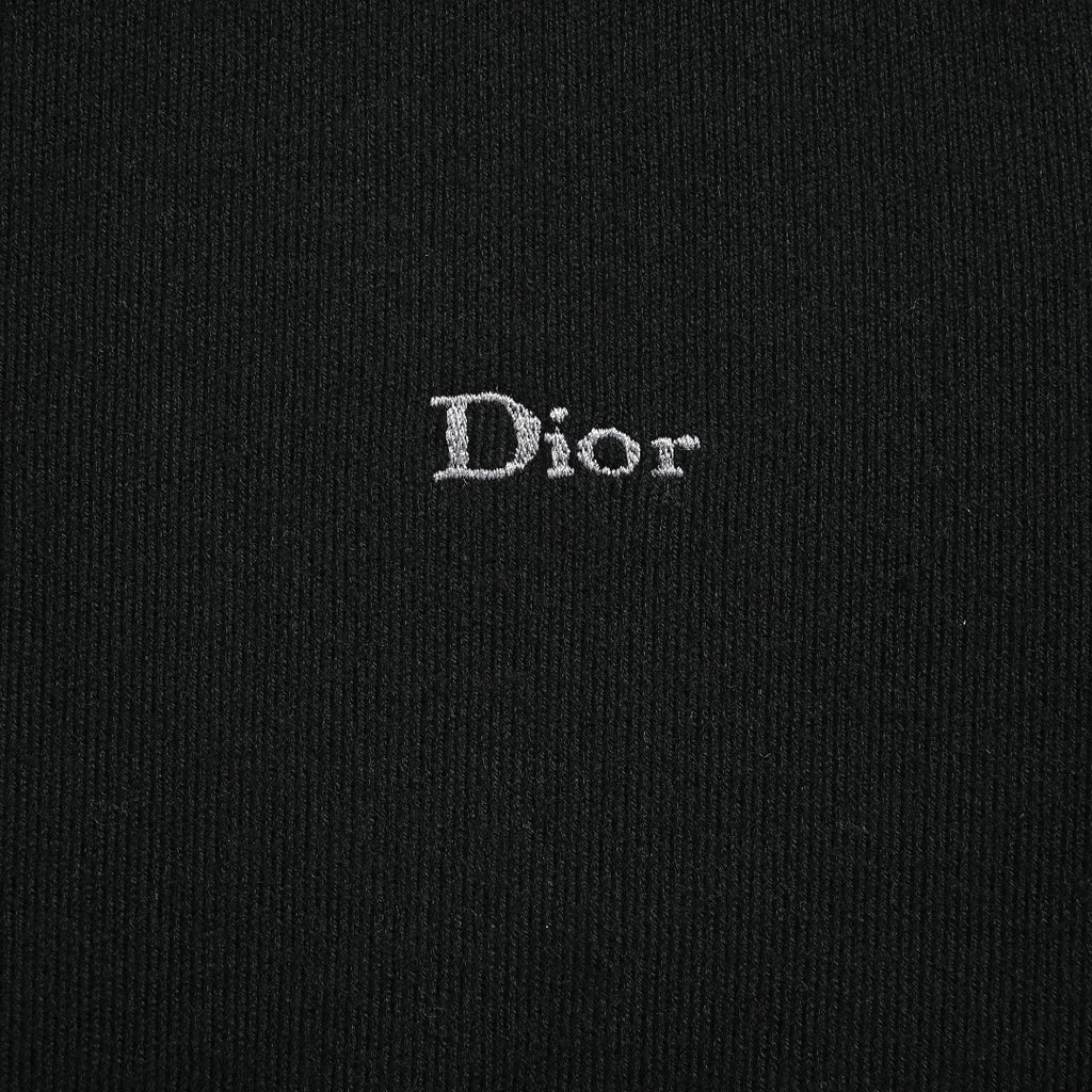 Dior Black CD Logo Stand-Collar Zip-Up Knit Cardigan