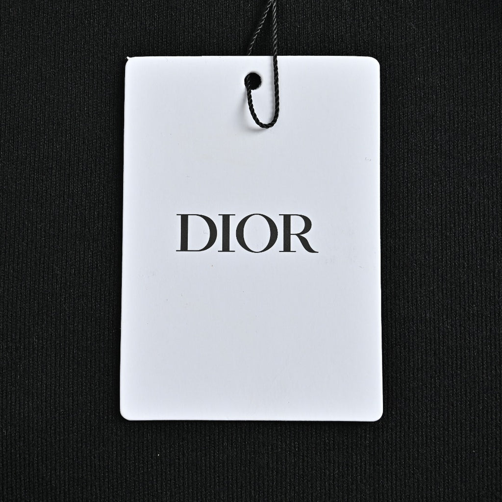 Dior Black CD Logo Stand-Collar Zip-Up Knit Cardigan