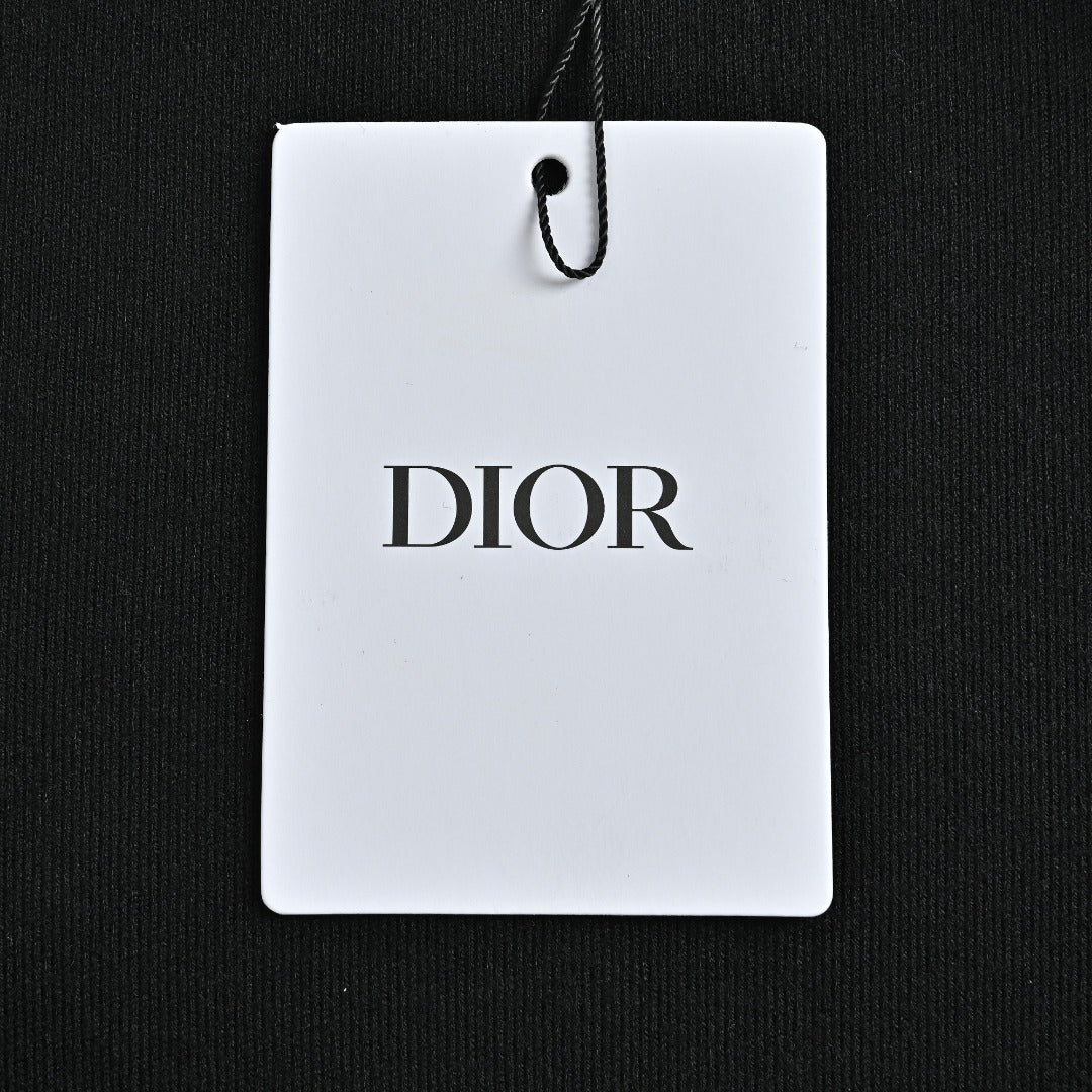 Dior Black CD Logo Stand-Collar Zip-Up Knit Cardigan