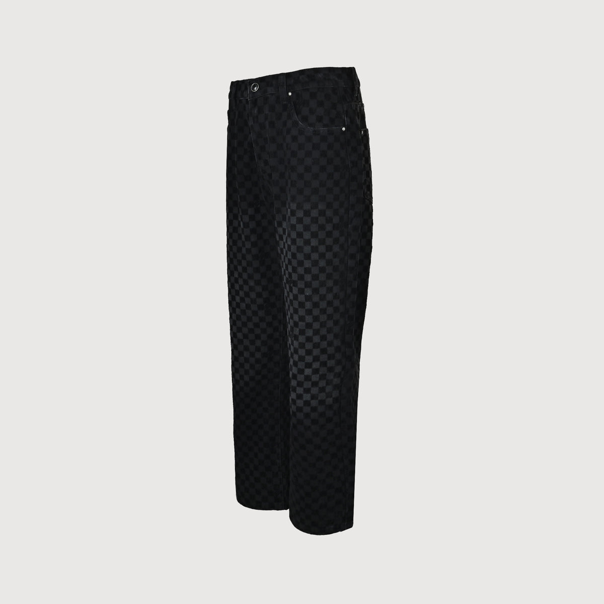 Louis Vuitton Mosaic Flocked Checkerboard Panel Jeans