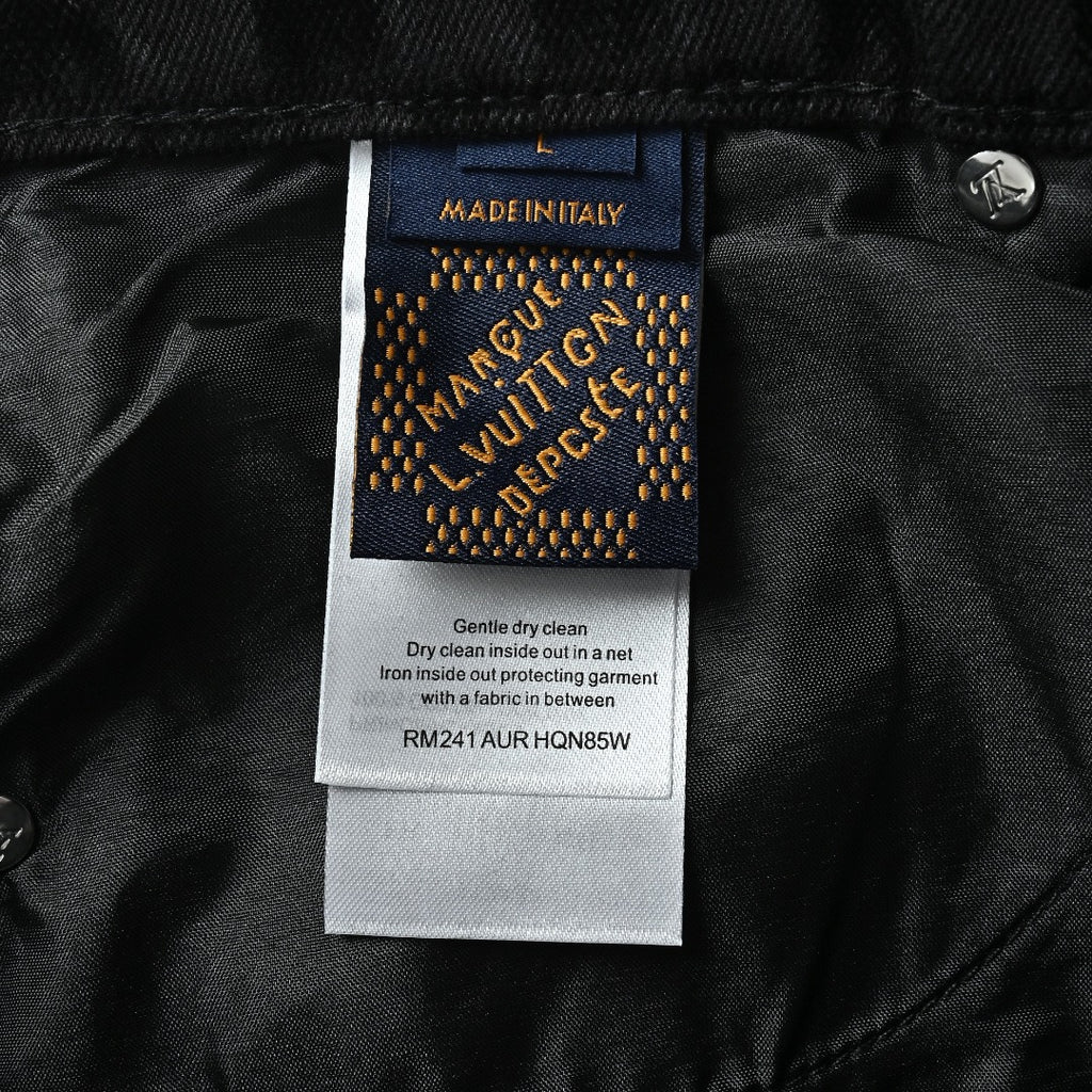 Louis Vuitton Mosaic Flocked Checkerboard Panel Jeans