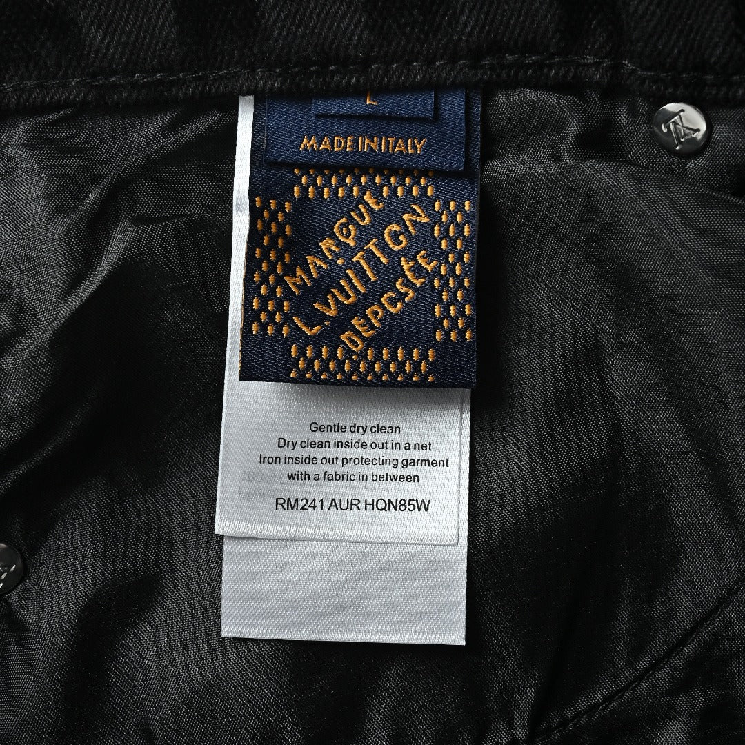Louis Vuitton Mosaic Flocked Checkerboard Panel Jeans