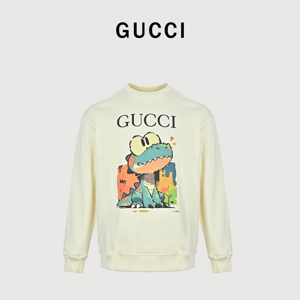 Gucci Green Cartoon Character Graphic Crewneck Sweatshirt
