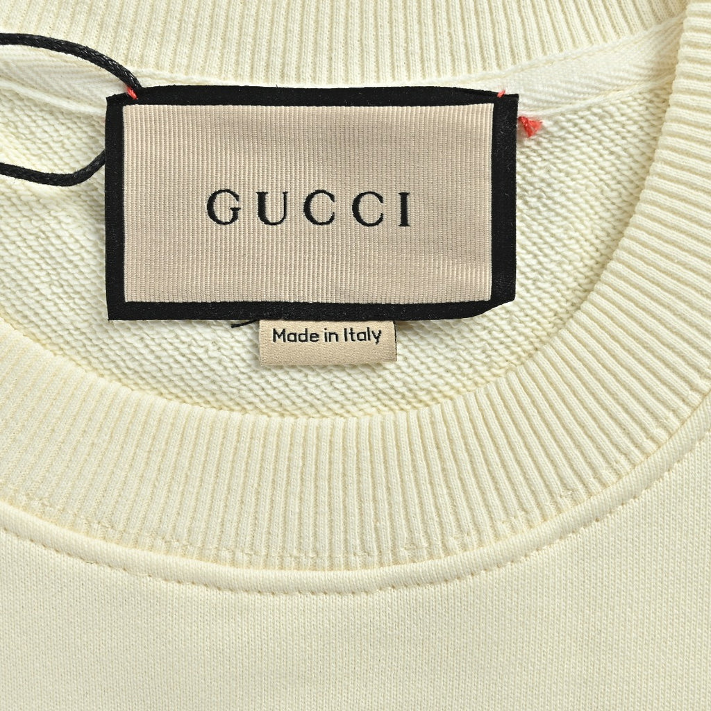 Gucci Green Cartoon Character Graphic Crewneck Sweatshirt