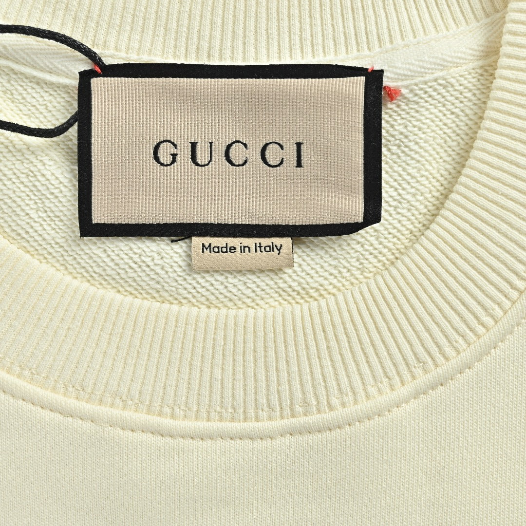 Gucci Green Cartoon Character Graphic Crewneck Sweatshirt