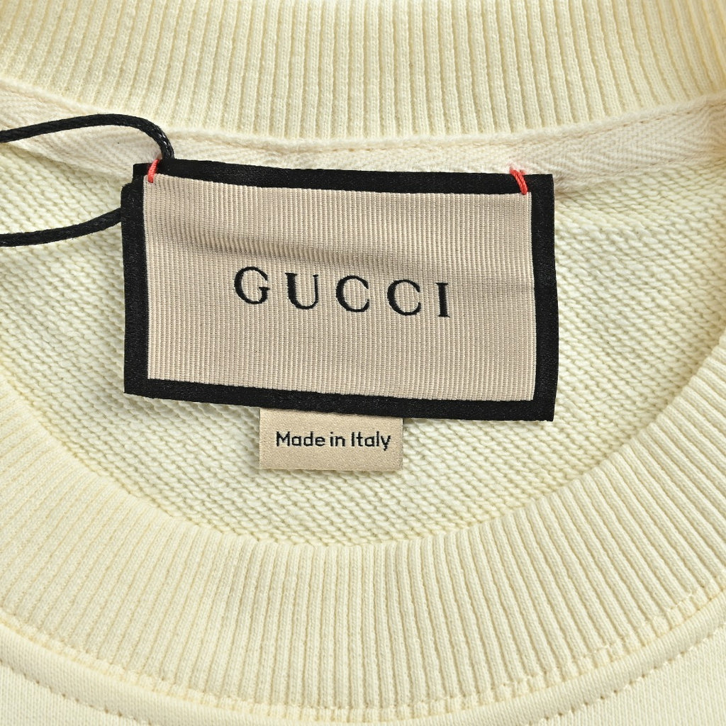 Gucci Cartoon Dog & Sunflower Graphic Crewneck Sweatshirt