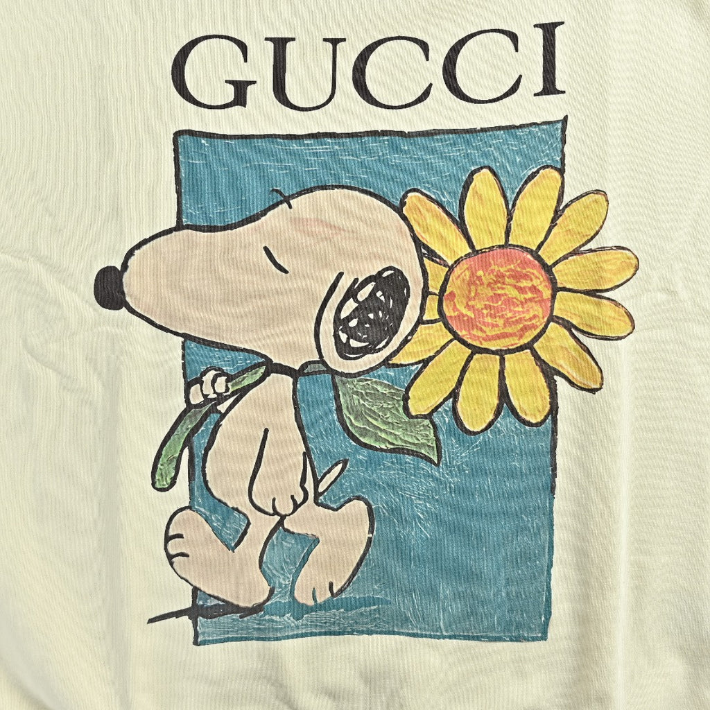 Gucci Cartoon Dog & Sunflower Graphic Crewneck Sweatshirt