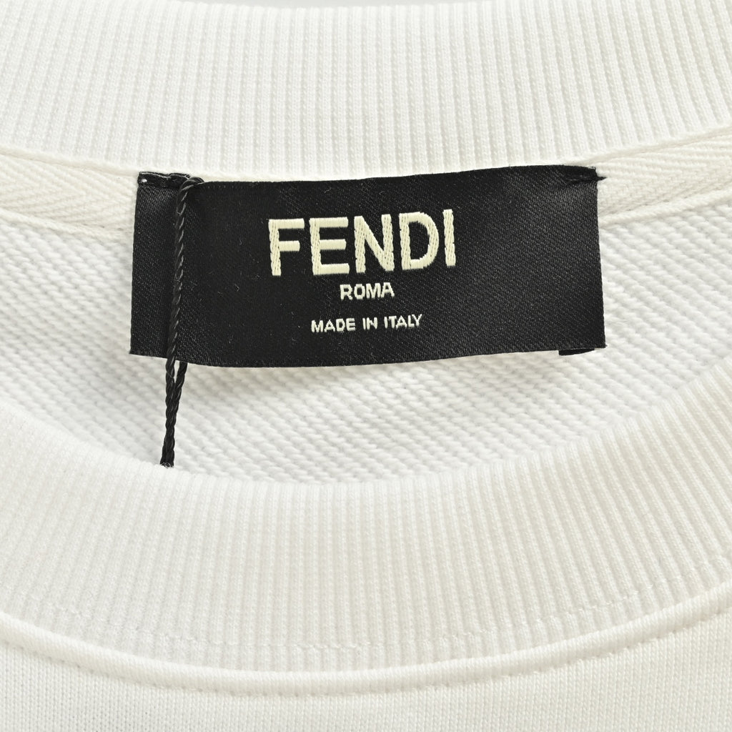 Fendi Floral Chest Motif Crewneck Sweatshirt